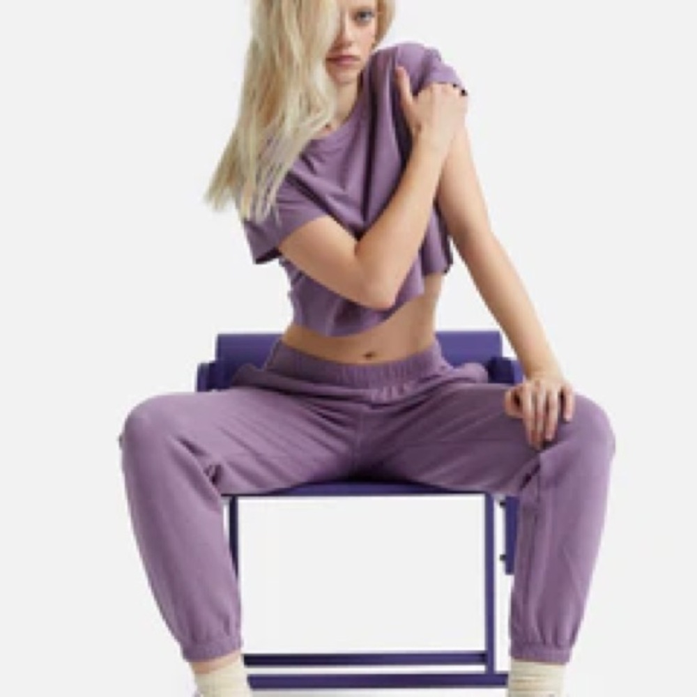 Purple Relaxed Joggers Mate the Label